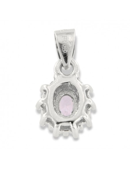 Ciondolo Argento Rodiato Principessa Lilla 4x3MM [b02ed8ac]