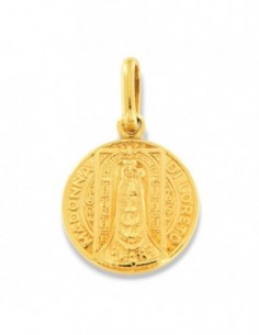 Ciondolo Oro Giallo Piastra Tonda Madonna Di Loreto [0a894f7e]