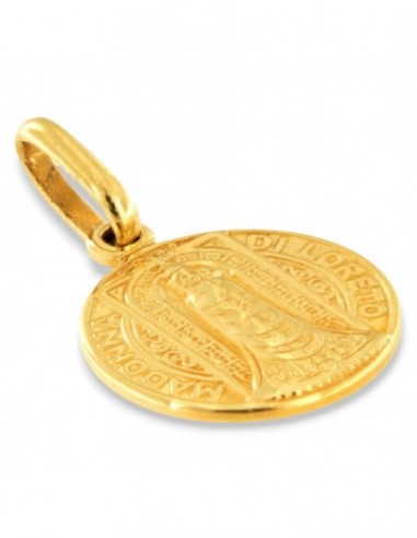 Ciondolo Oro Giallo Piastra Tonda Madonna Di Loreto [fbea4051]