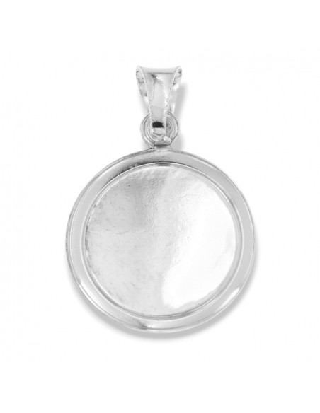 Ciondolo Oro Bianco Rosa Dei Venti Piastra Tonda [521cd9ed]