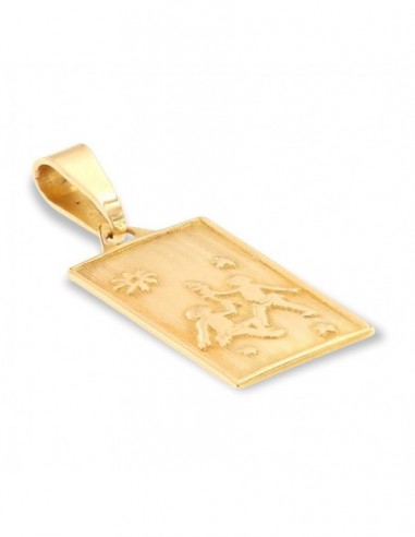 Ciondolo Oro Giallo Piastre Rettangolare Gemelli [1d20f0b5]