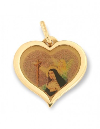 Ciondolo Oro Giallo Piastra Core Madonna [22b4c8c3]