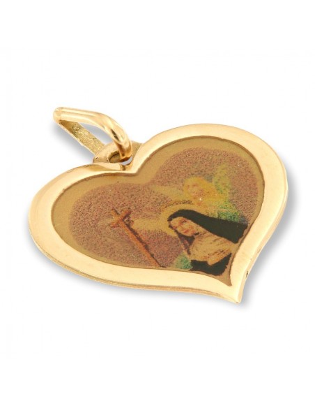 Ciondolo Oro Giallo Piastra Core Madonna [9a8c28b4]