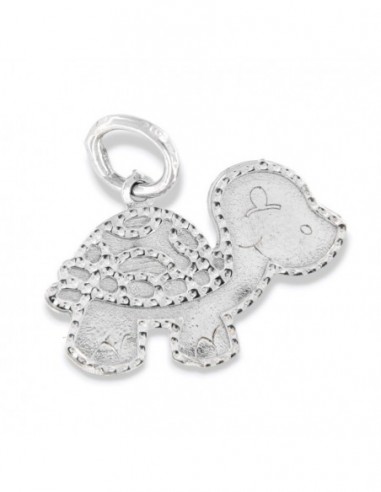 Ciondolo Oro Bianco Tartaruga Diamantata [f0859810]