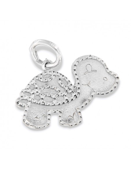 Ciondolo Oro Bianco Tartaruga Diamantata [f0859810]