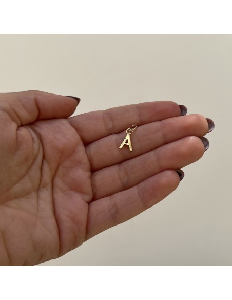 Ciondolo Oro Giallo Iniziale Lettera A [e59df3cd]