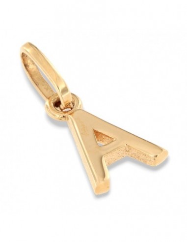 Ciondolo Oro Giallo Iniziale Lettera A [e0cdb4d3]