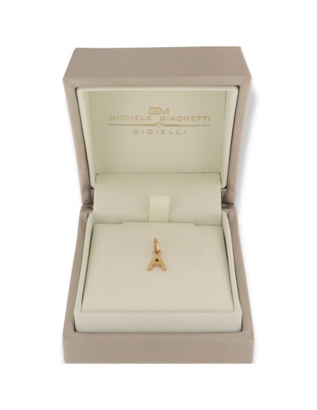 Ciondolo Oro Giallo Iniziale Lettera A [8ef636da]