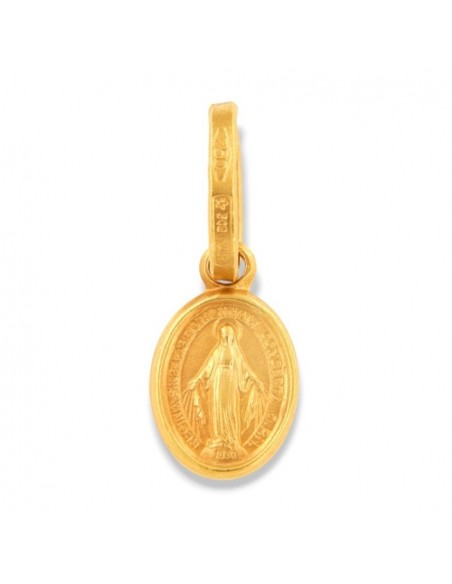 Ciondolo Oro Giallo Medaglia Madonna Miracolosa 0,70 Grammi [a31f76fa]