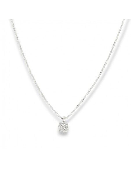 COLLANA ORO BIANCO PUNTO LUCE MAGIC 0,09 CARATI MIS 0 [a9b5300d]
