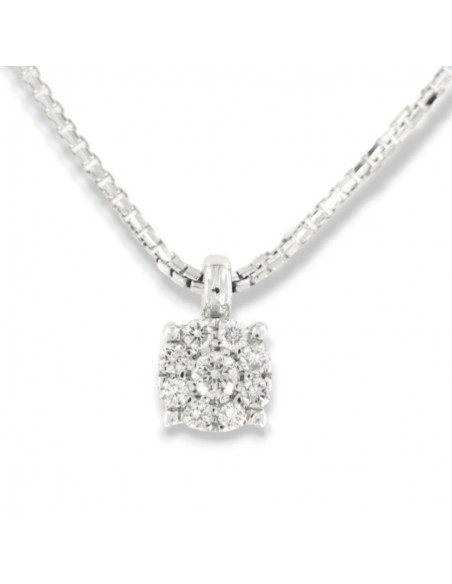 COLLANA ORO BIANCO PUNTO LUCE MAGIC 0,09 CARATI MIS 0 [0bd447b6]