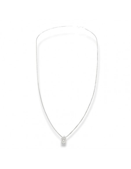 COLLANA ORO BIANCO PUNTO LUCE MAGIC 0,09 CARATI MIS 0 [0e8400a8]