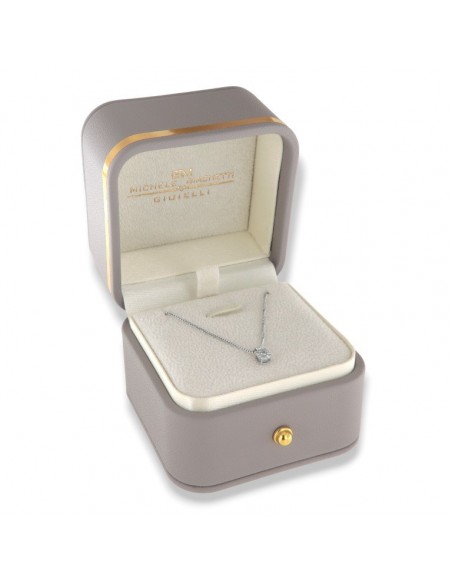 COLLANA ORO BIANCO PUNTO LUCE MAGIC 0,09 CARATI MIS 0 [b999c1ac]