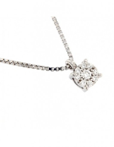 COLLANA ORO BIANCO PUNTO LUCE MAGIC 0,10 CT 1MISURA [e2431dbe]