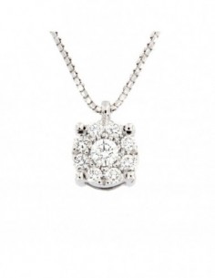 COLLANA ORO BIANCO PUNTO LUCE MAGIC 0,25 CARATI [75c3341e]