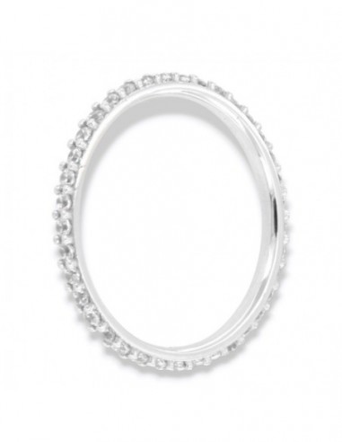 Anello Oro Bianco Eternity Zirconi Biachi 1,50MM [0a405362]