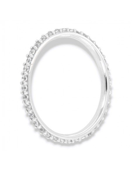 Anello Oro Bianco Eternity Zirconi Biachi 1,50MM [0a405362]