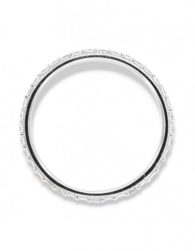 Anello Oro Bianco Eternity Zirconi Biachi 1,50MM [0f10147c]