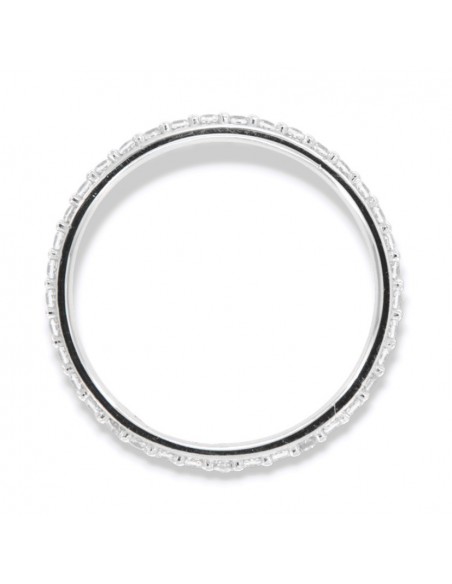 Anello Oro Bianco Eternity Zirconi Biachi 1,50MM [0f10147c]