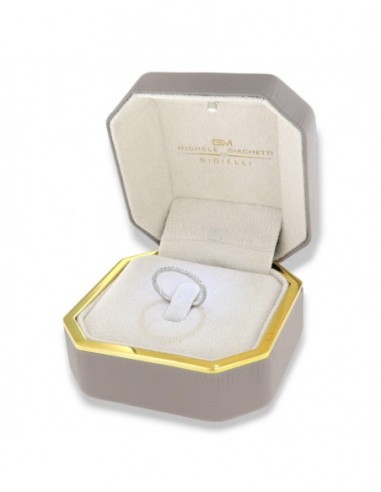 Anello Oro Bianco Eternity Zirconi Biachi 1,50MM [612b9675]