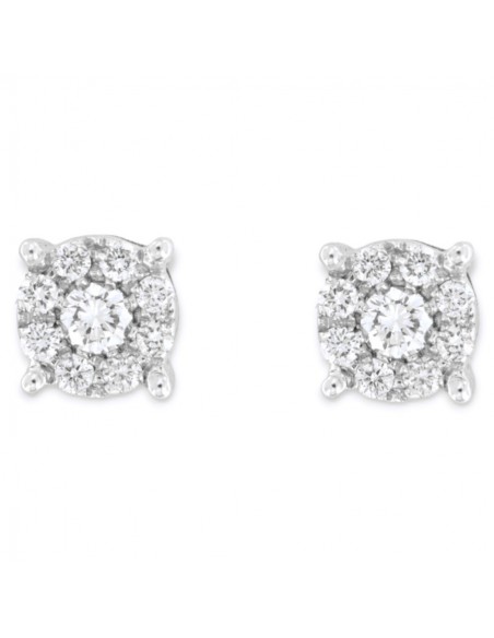 ORECCHINI ORO BIANCO PUNTO LUCE MAGIC 0,34 CARATI [4f78da11]