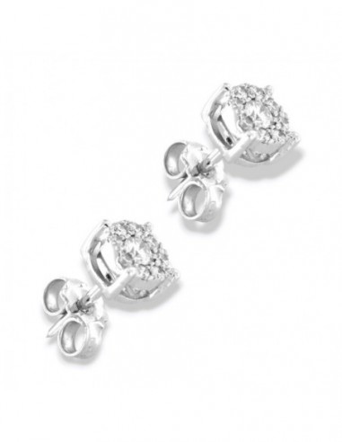 ORECCHINI ORO BIANCO PUNTO LUCE MAGIC 0,34 CARATI [4cddbf4e]