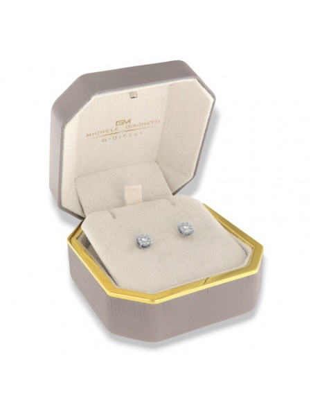 ORECCHINI ORO BIANCO PUNTO LUCE MAGIC 0,34 CARATI [fe903954]