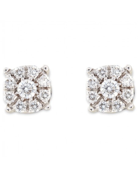 ORECCHINI ORO BIANCO PUNTO LUCE MAGIC 0,39 CARATI [f8651b15]