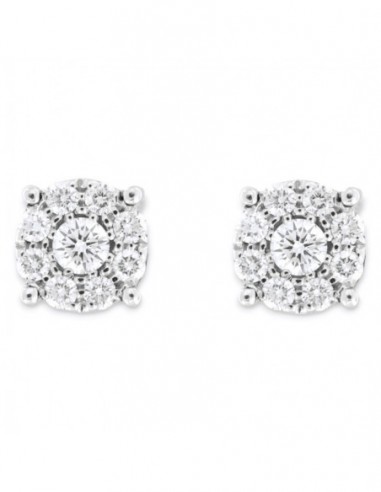 ORECCHINI ORO BIANCO PUNTO LUCE MAGIC 0,62 CARATI [fd355c0b]