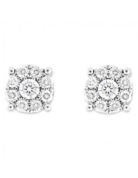 ORECCHINI ORO BIANCO PUNTO LUCE MAGIC 0,62 CARATI [fd355c0b]