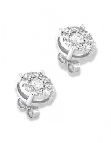 ORECCHINI ORO BIANCO PUNTO LUCE MAGIC 0,96 CARATI [d99ab44b]