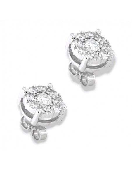 ORECCHINI ORO BIANCO PUNTO LUCE MAGIC 0,96 CARATI [d99ab44b]