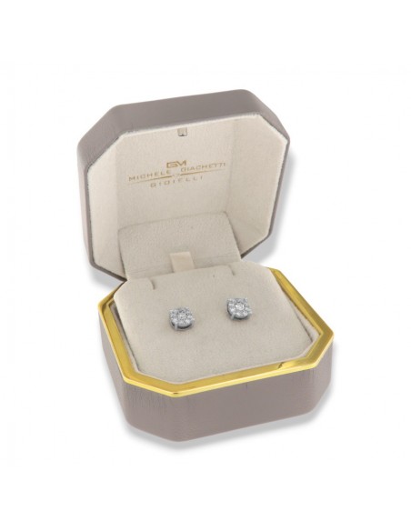 ORECCHINI ORO BIANCO PUNTO LUCE MAGIC 0,96 CARATI [6bd73251]
