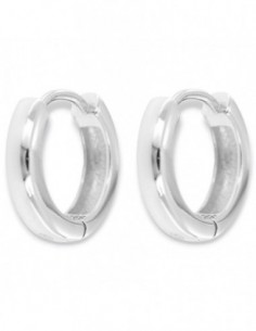 Orecchini Argento Rodiato Cerchi 13,80MM [3edcbff2]