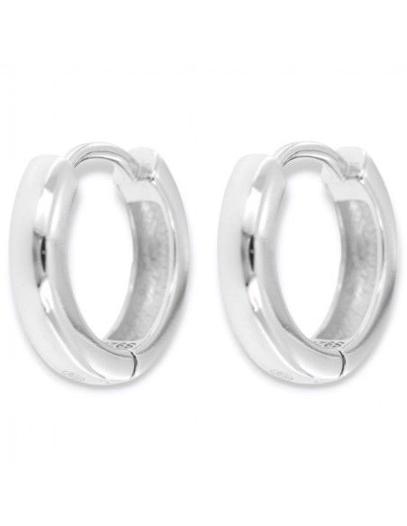 Orecchini Argento Rodiato Cerchi 13,80MM [3edcbff2]