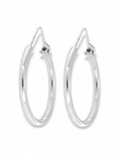 Orecchini Argento Rodiato Cerchi Incastro 25,40MM [55006724]