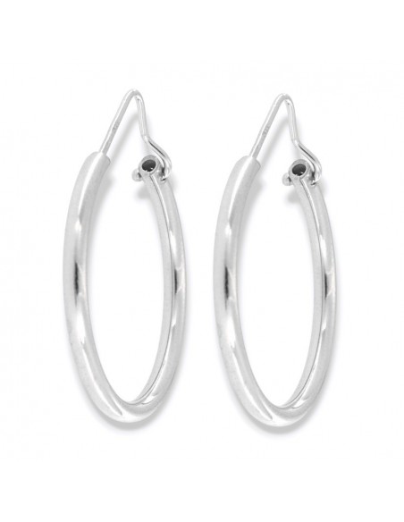 Orecchini Argento Rodiato Cerchi Incastro 25,40MM [55006724]