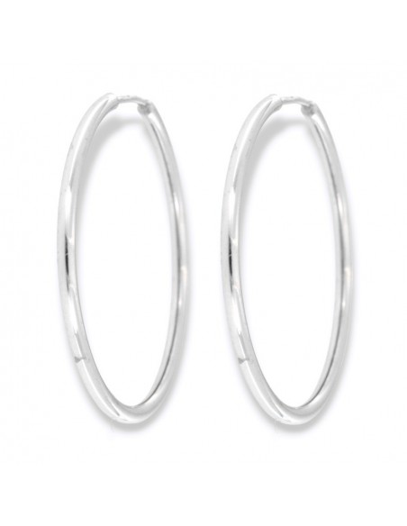 Orecchini Argento Rodiato Cerchi Incastro 30,80MM [e21da620]