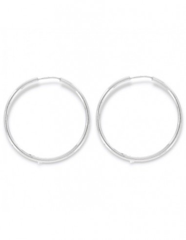 Orecchini Argento Rodiato Cerchi Incastro 30,80MM [2637411c]