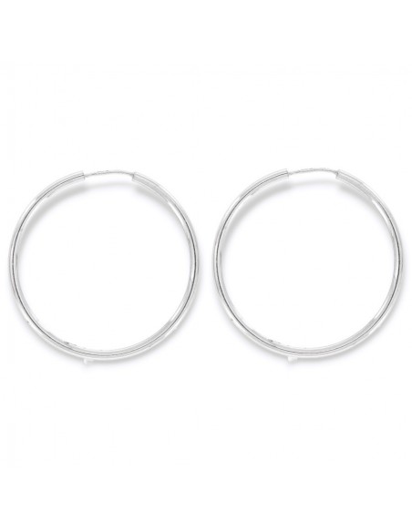 Orecchini Argento Rodiato Cerchi Incastro 30,80MM [2637411c]