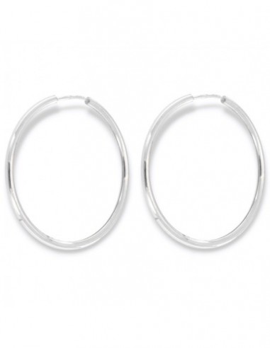 Orecchini Argento Rodiato Cerchi Incastro 30,80MM [23670602]