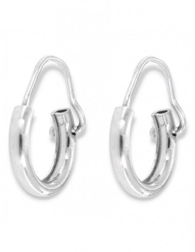 Orecchini Argento Rodiato Cerchi Incastro 11,60MM [2a2eef0d]