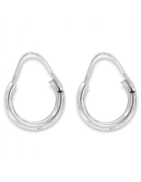Orecchini Argento Rodiato Cerchi Incastro 11,60MM [5f221004]