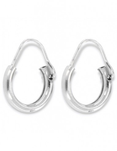 Orecchini Argento Rodiato Cerchi Incastro 11,60MM [5a72571a]