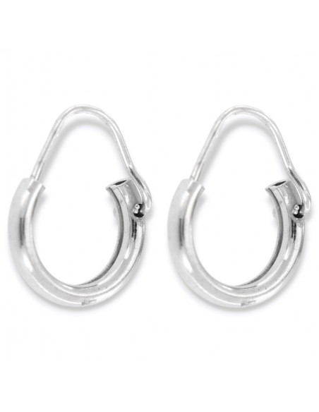 Orecchini Argento Rodiato Cerchi Incastro 11,60MM [5a72571a]