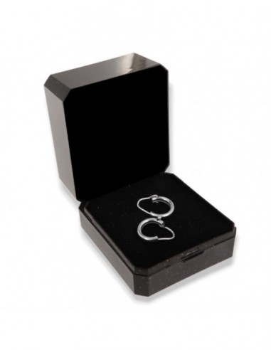 Orecchini Argento Rodiato Cerchi Incastro 11,60MM [ed6f961e]