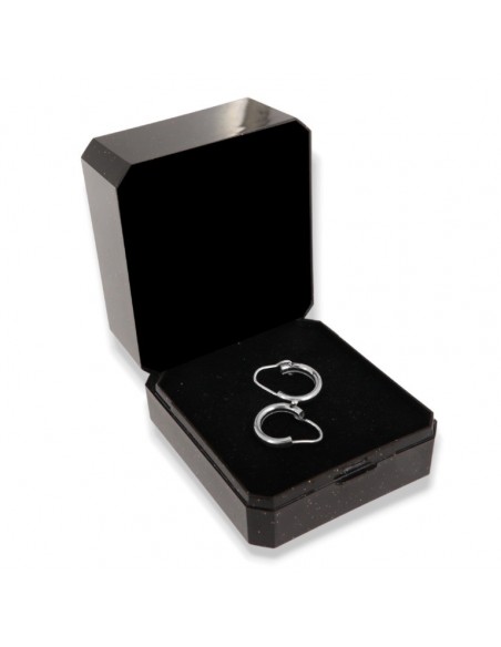 Orecchini Argento Rodiato Cerchi Incastro 11,60MM [ed6f961e]