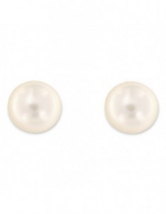 Orecchini Oro Bianco Perle Naturali Lisce 7MM [0aa305b8]