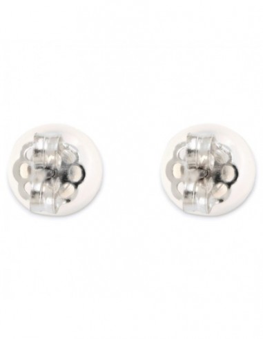 Orecchini Oro Bianco Perle Naturali Lisce 7MM [2d171758]