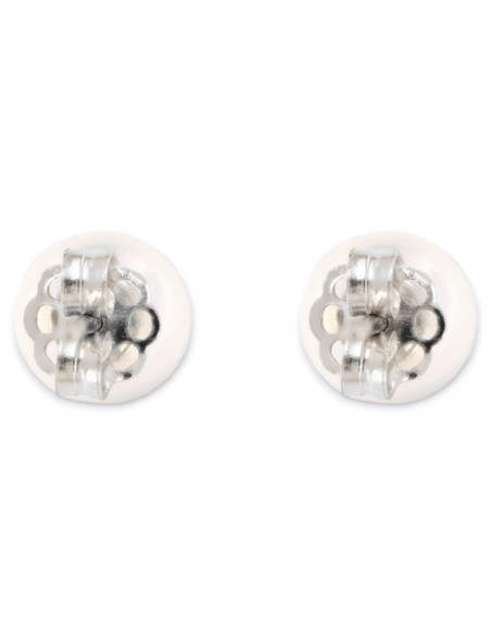 Orecchini Oro Bianco Perle Naturali Lisce 7MM [2d171758]
